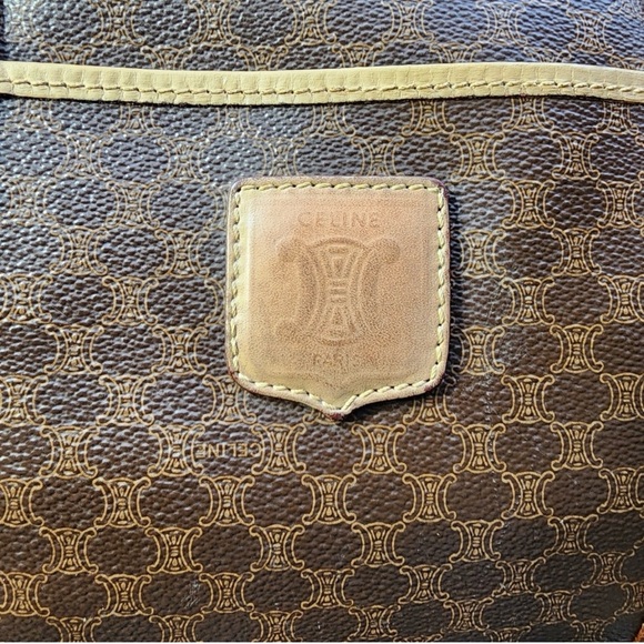 Celine Macadam Boston Bag PVC Coated Canvas Leather Authentic. - Picture 4 of 16